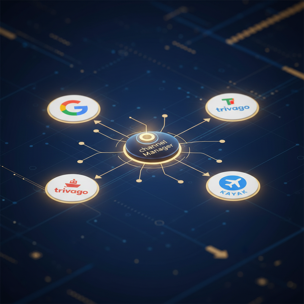 Channel Manager + Metasearch Engines (Google, Trivago